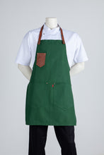 Load image into Gallery viewer, Bib Apron, Canvas with PU Leather