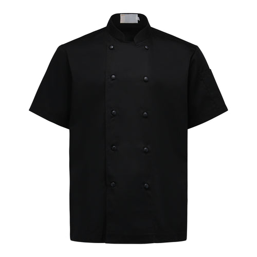 Chef Jacket Classic Short Sleeve, Black