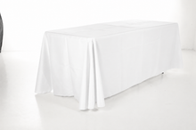 Load image into Gallery viewer, Table Cloth. 6 ft x 2 1/2 ft Table, Polyester,Full Drop (130" x 88")
