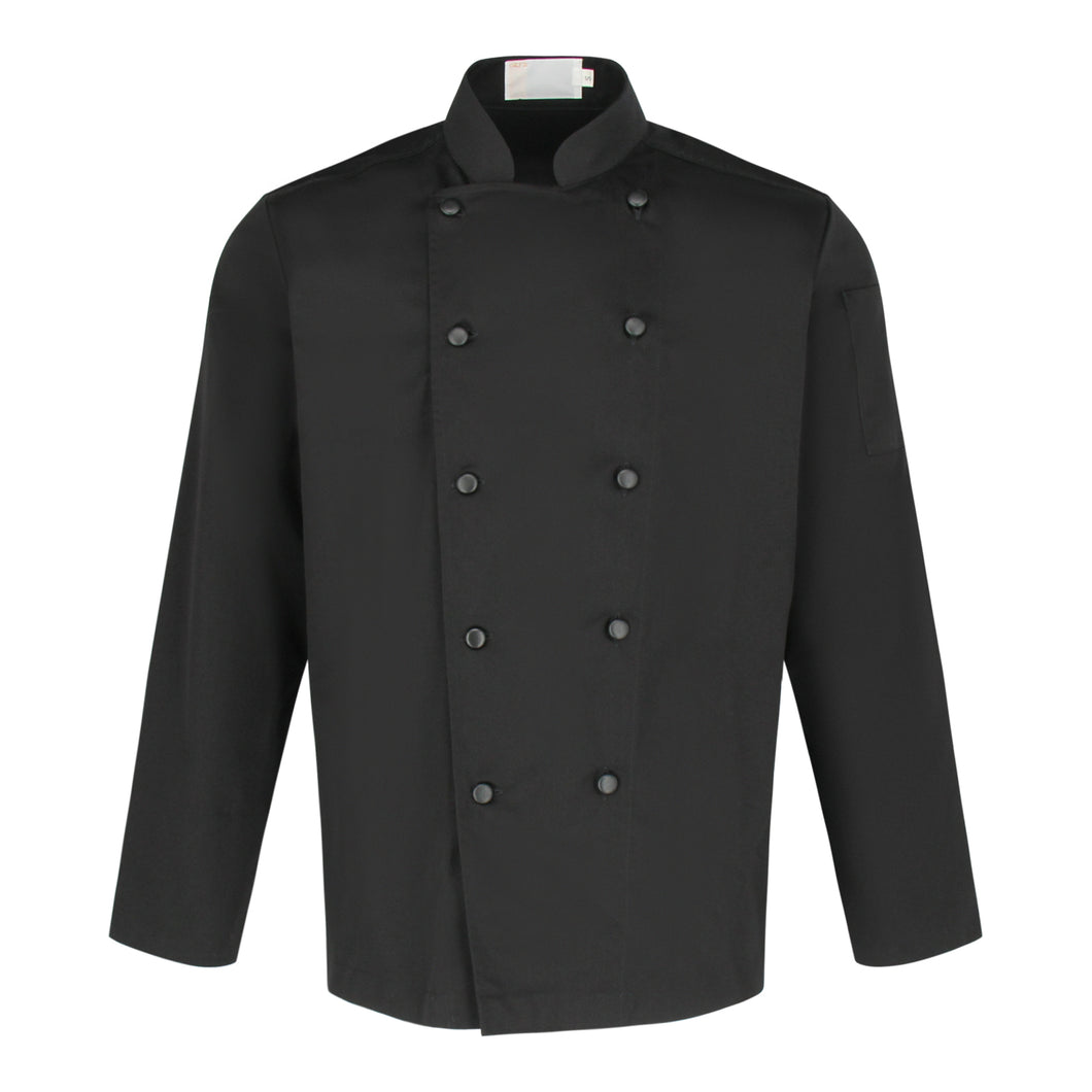 Chef Jacket Classic Long Sleeve, Black