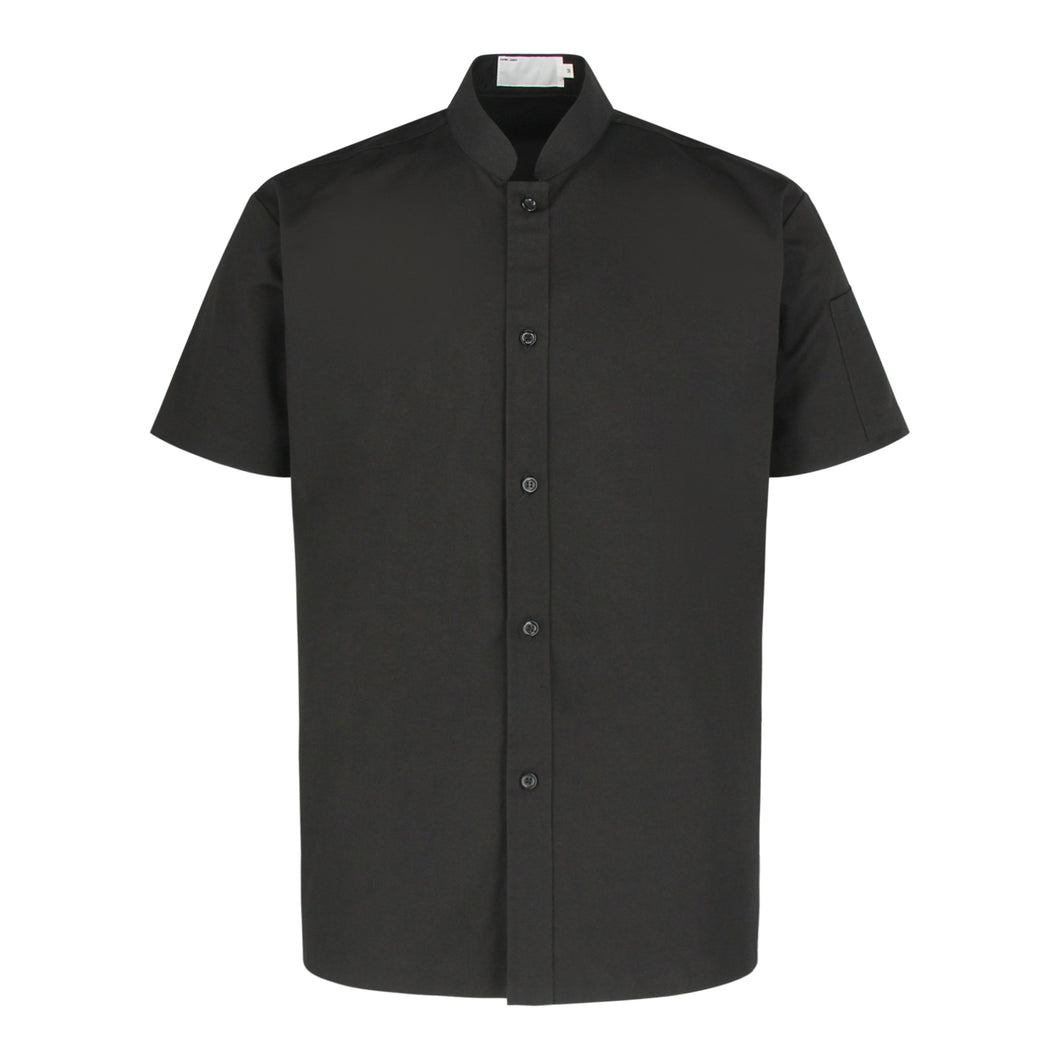 CU119 Chef Shirt Short Sleeve, Black