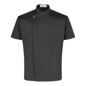 CU002 Chef Jacket Short Sleeve, Black