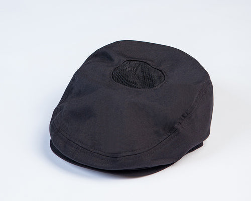 Cap with Front Snap Button and Small Round Mesh Top