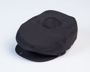 Cap with Front Snap Button and Small Round Mesh Top