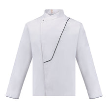 Load image into Gallery viewer, CU003 Chef Jacket with Black Piping