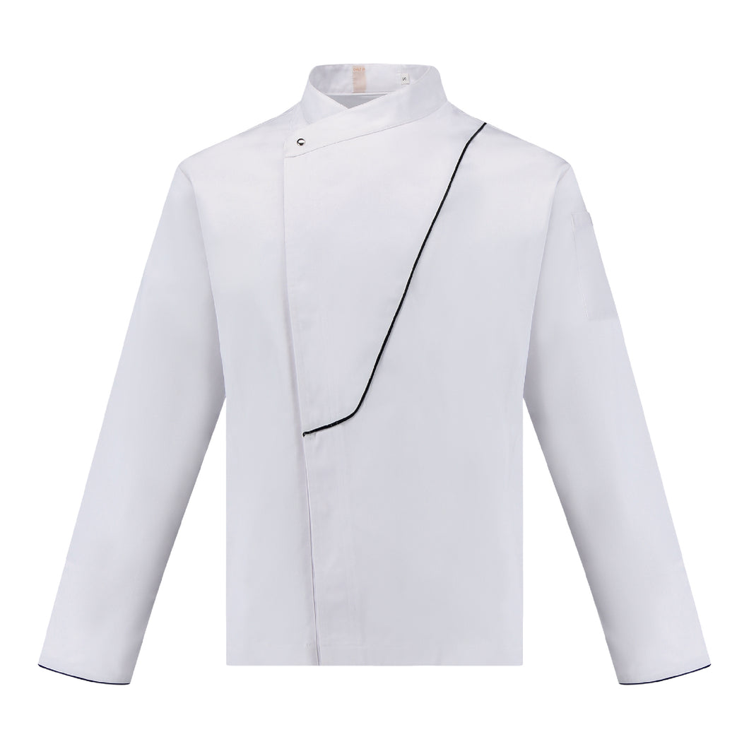 CU003 Chef Jacket with Black Piping