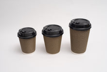 Load image into Gallery viewer, Paper Cups with Lids, Ribbed.