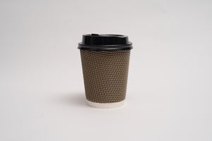 Paper Cups with Lids, Ribbed.
