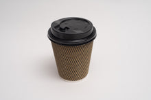 Load image into Gallery viewer, Paper Cups with Lids, Ribbed.