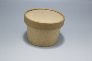 Kraft Paper Soup Cup with Lid