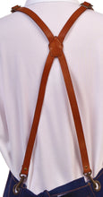Load image into Gallery viewer, Denim Apron with Leather Harness