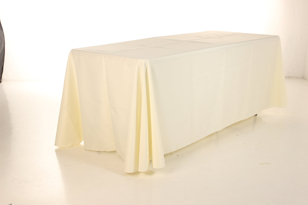 Table Cloth. 6 ft x 2 1/2 ft Table, Polyester,Full Drop (130