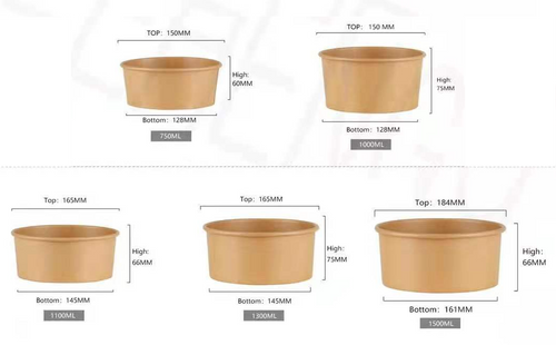 Kraft Paper Bowl and Lid