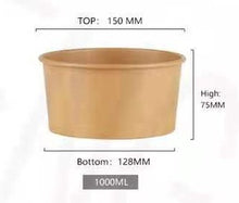 Load image into Gallery viewer, Kraft Paper Bowl and Lid