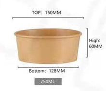Load image into Gallery viewer, Kraft Paper Bowl and Lid
