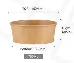 Kraft Paper Bowl and Lid