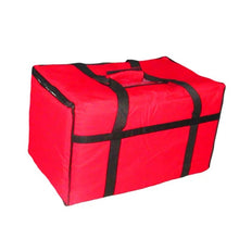 Load image into Gallery viewer, Thermal Bag for food delivery red nylon canvas back view